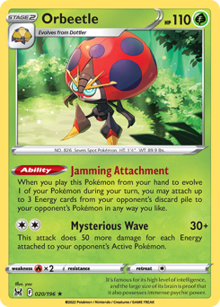 Orbeetle #020/196 Holo Rare (Reverse Holofoil) / Lost Origin