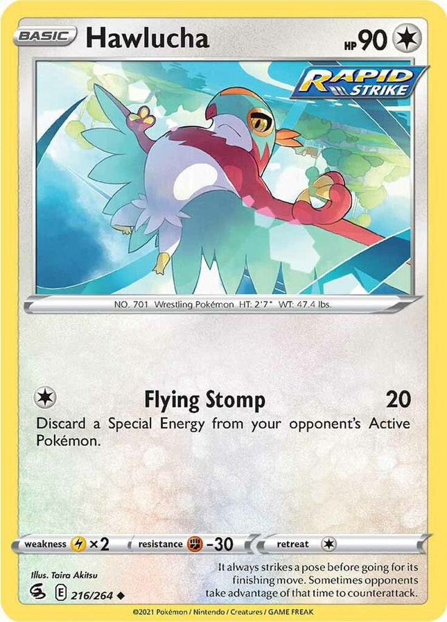 Hawlucha #216/264 Uncommon (Reverse Holofoil) / Fusion Strike