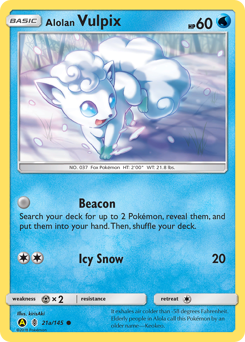Alolan Vulpix #021/145 Common / Guardians Rising
