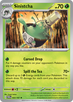 Sinistcha #022/167 Rare (Holofoil) / Twilight Masquerade