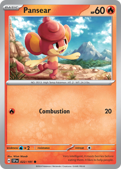 Pansear #022/191 Common (Reverse Holofoil) / Surging Sparks