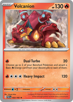 Volcanion #022/182 Rare (Reverse Holofoil) / Paradox Rift