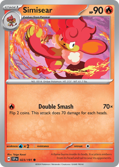 Simisear #023/191 Common (Reverse Holofoil) / Surging Sparks