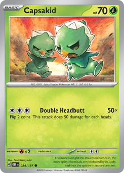 Capsakid #024/197 Common (Reverse Holofoil) / Obsidian Flames