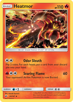 Heatmor #024/147 Uncommon (Reverse Holofoil) / Burning Shadows