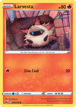 Larvesta #024/159 Common / Crown Zenith