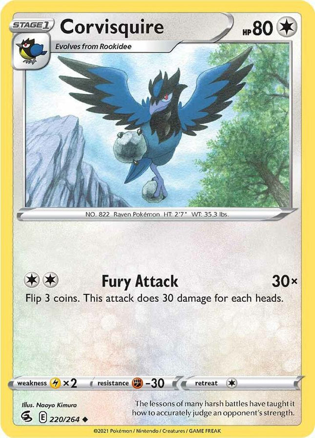 Corvisquire #220/264 Uncommon (Reverse Holofoil) / Fusion Strike