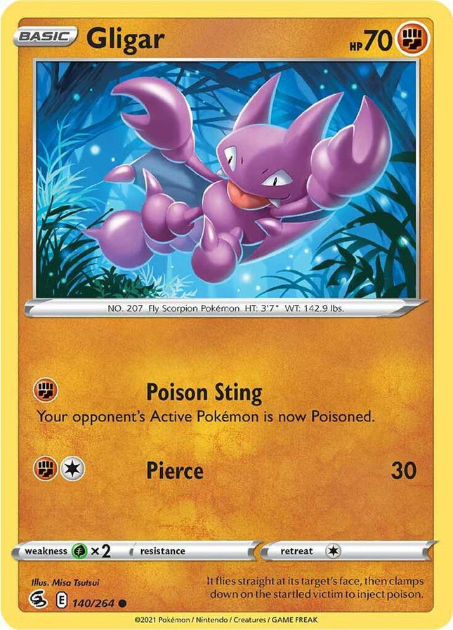 Gligar #140/264 Common (Reverse Holofoil) / Fusion Strike