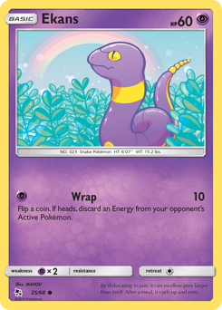 Ekans #25/68 Common (Reverse Holofoil) / Hidden Fates