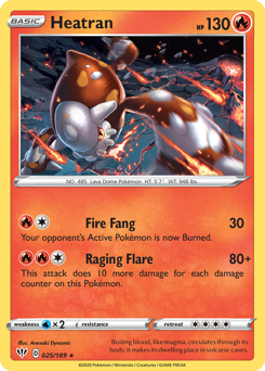 Heatran #025/189 Holo Rare (Holofoil) / Darkness Ablaze