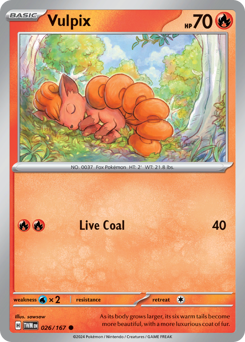 Vulpix #026/167 Common (Reverse Holofoil) / Twilight Masquerade