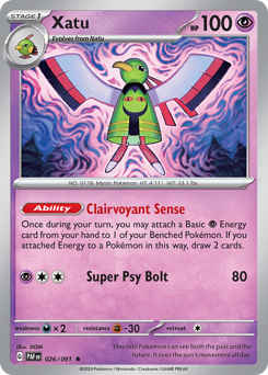 Xatu #26/91 Rare (Holofoil) / Paldean Fates