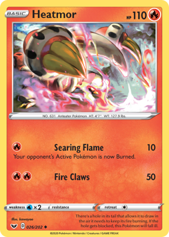 Heatmor #026/202 Uncommon / Sword & Shield
