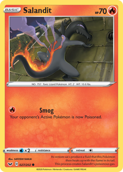 Salandit #027/202 Common (Reverse Holofoil) / Sword & Shield