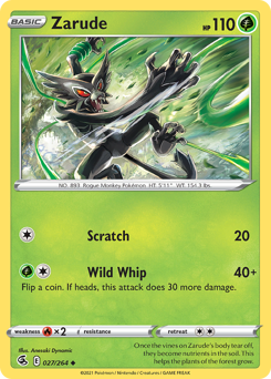 Zarude #027/264 Uncommon (Reverse Holofoil) / Fusion Strike