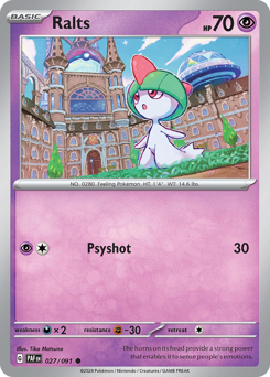 Ralts #27/91 Common (Reverse Holofoil) / Paldean Fates