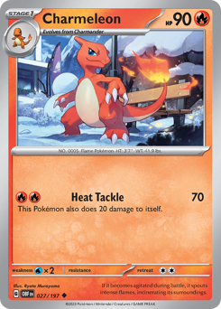 Charmeleon #027/197 Uncommon (Holofoil) / Obsidian Flames