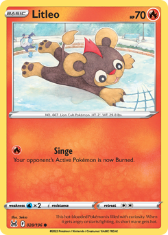 Litleo #028/196 Common (Reverse Holofoil) / Lost Origin