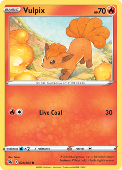 Vulpix #028/264 Common (Reverse Holofoil) / Fusion Strike