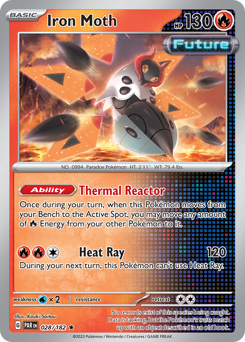 Iron Moth #028/182 Rare (Reverse Holofoil) / Paradox Rift