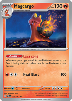 Magcargo #029/162 Rare (Holofoil) / Temporal Forces