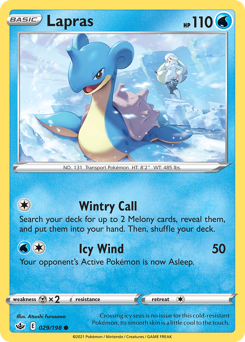 Lapras #029/198 Common (Reverse Holofoil) / Chilling Reign