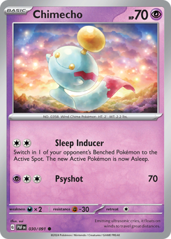 Chimecho #30/91 Common (Reverse Holofoil) / Paldean Fates