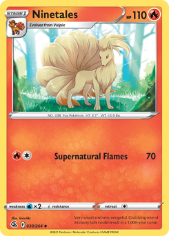 Ninetales #030/264 Uncommon (Reverse Holofoil) / Fusion Strike