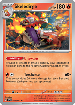 Skeledirge #031/191 Rare (Holofoil) / Surging Sparks