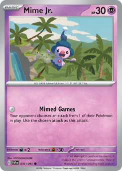 Mime Jr. #31/91 Common (Reverse Holofoil) / Paldean Fates