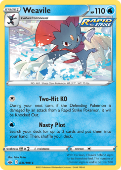 Weavile #031/198 Holo Rare (Reverse Holofoil) / Chilling Reign