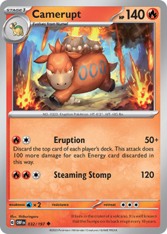 Camerupt #032/197 Uncommon / Obsidian Flames