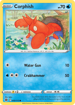 Corphish #032/172 Common (Reverse Holofoil) / Brilliant Stars