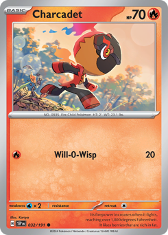 Charcadet #032/191 Common (Reverse Holofoil) / Surging Sparks