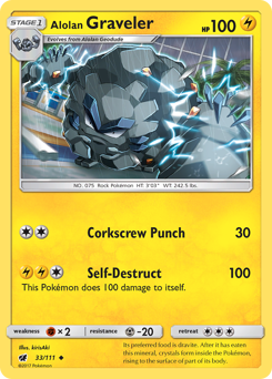 Alolan Graveler #033/111 Uncommon / Crimson Invasion