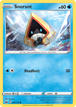 Snorunt #034/159 Common / Crown Zenith