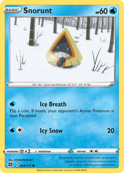 Snorunt #034/172 Common / Brilliant Stars