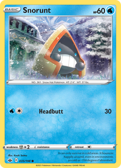 Snorunt #035/198 Common (Reverse Holofoil) / Chilling Reign