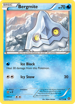 Bergmite #036/114 Common (Reverse Holofoil) / Steam Siege