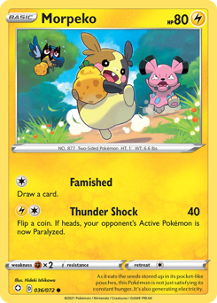 Morpeko #36/72 Common (Reverse Holofoil) / Shining Fates