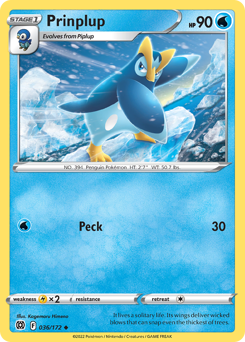 Prinplup #036/172 Uncommon / Brilliant Stars