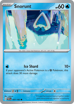Snorunt #037/182 Common (Reverse Holofoil) / Paradox Rift