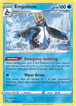 Empoleon #037/172 Holo Rare (Cosmos Holo) / Brilliant Stars