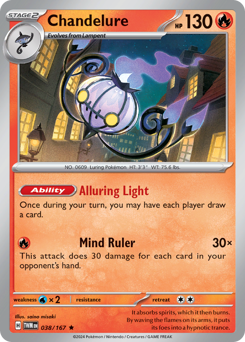 Chandelure #038/167 Rare (Holofoil) / Twilight Masquerade