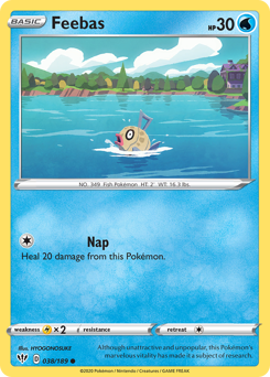 Feebas #038/189 Common (Reverse Holofoil) / Darkness Ablaze