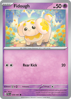 Fidough #38/91 Common (Reverse Holofoil) / Paldean Fates