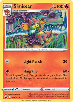 Simisear #038/264 Uncommon / Fusion Strike