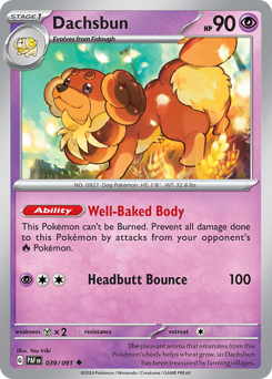 Dachsbun #39/91 Uncommon / Paldean Fates