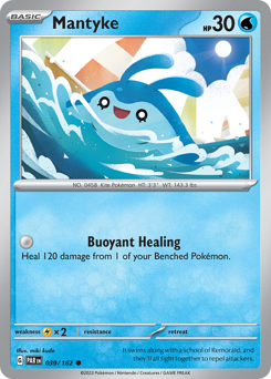 Mantyke #039/182 Common (Reverse Holofoil) / Paradox Rift