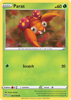 Paras #003/189 Common / Darkness Ablaze